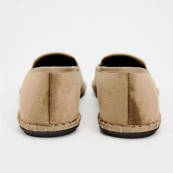 Zara Velvet Espadrille Loafer Flats - Picture 3 of 12